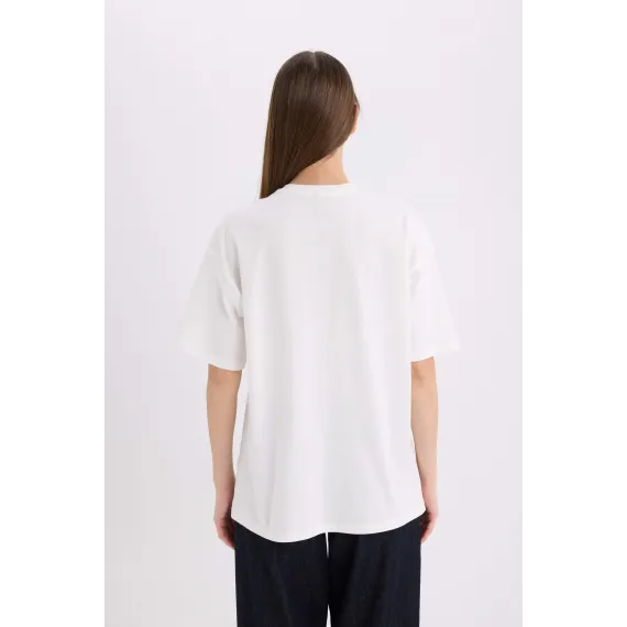 Футболка DeFacto, Цвет: Экрю, Размер: 2XL, изображение 6
