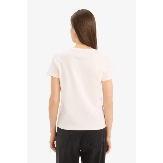 Футболка DeFacto, Reňk: Экрю, Ölçeg: 2XL, 4 image