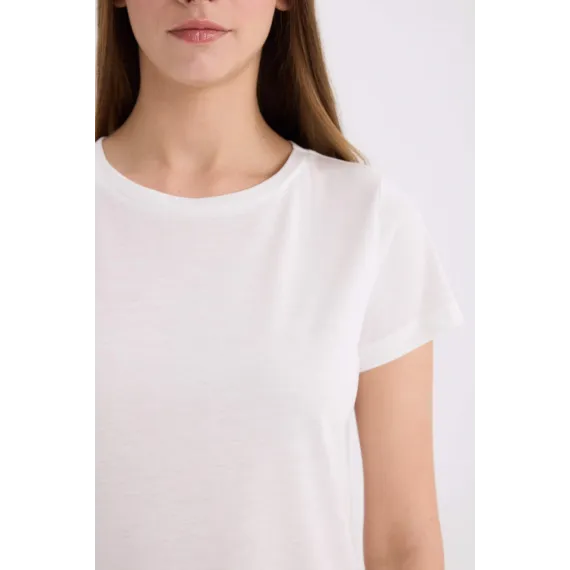 Футболка DeFacto, Reňk: Экрю, Ölçeg: 3XL, 5 image