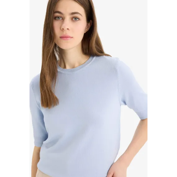 Свитер DeFacto, Цвет: Голубой, Размер: 2XL, изображение 4