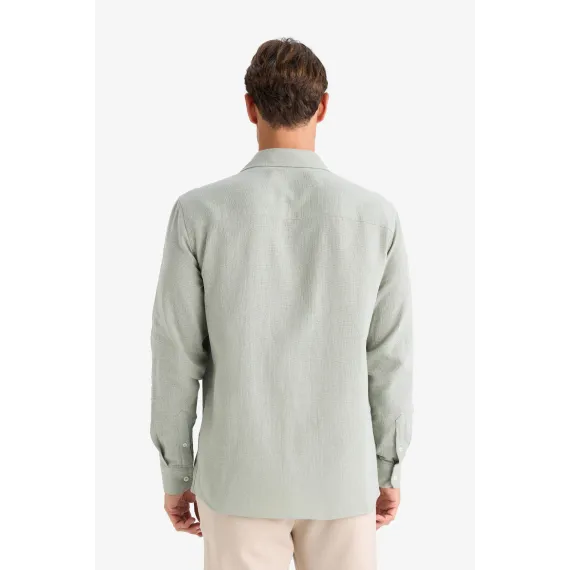 Рубашка DeFacto, Цвет: Хаки, Размер: 3XL, изображение 6