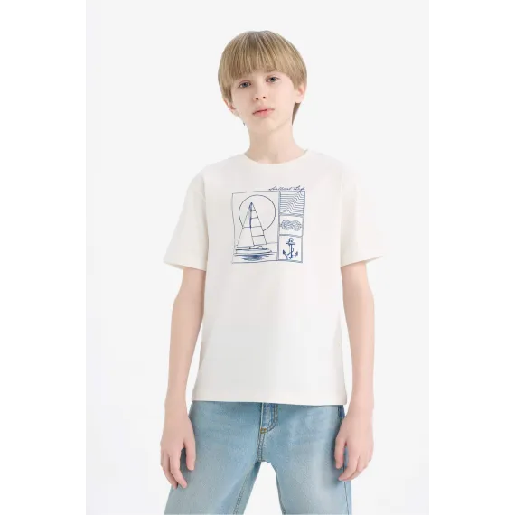Футболка DeFacto, Цвет: Белый, Размер: 8-9 лет
