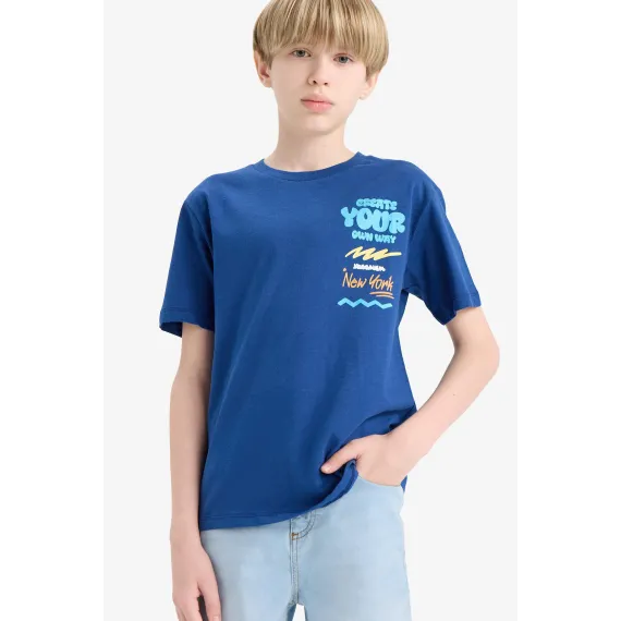 Футболки DeFacto, Reňk: Indigo, Ölçeg: 9-10 ýaş