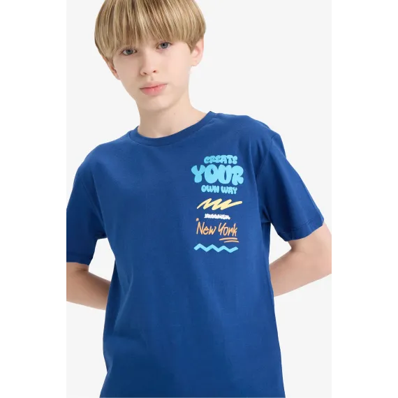 Футболки DeFacto, Reňk: Indigo, Ölçeg: 9-10 ýaş, 4 image