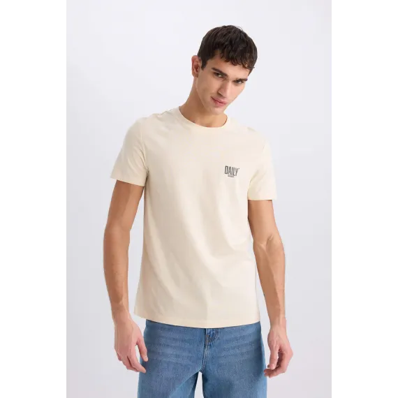 Футболка DeFacto, Reňk: Bež, Ölçeg: XL, 4 image