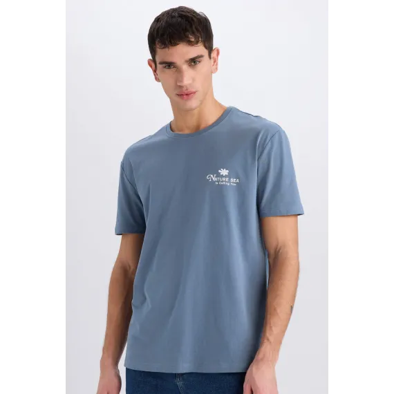 Футболка DeFacto, Reňk: Indigo, Ölçeg: XL