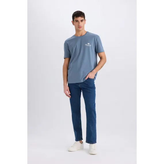 Футболка DeFacto, Reňk: Indigo, Ölçeg: L, 2 image