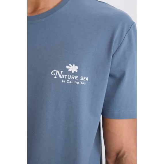 Футболка DeFacto, Reňk: Indigo, Ölçeg: XL, 5 image