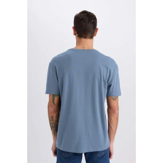 Футболка DeFacto, Reňk: Indigo, Ölçeg: XL, 6 image