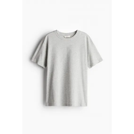 Футболка хлопковая H&M, Цвет: Серый, Размер: L, изображение 4