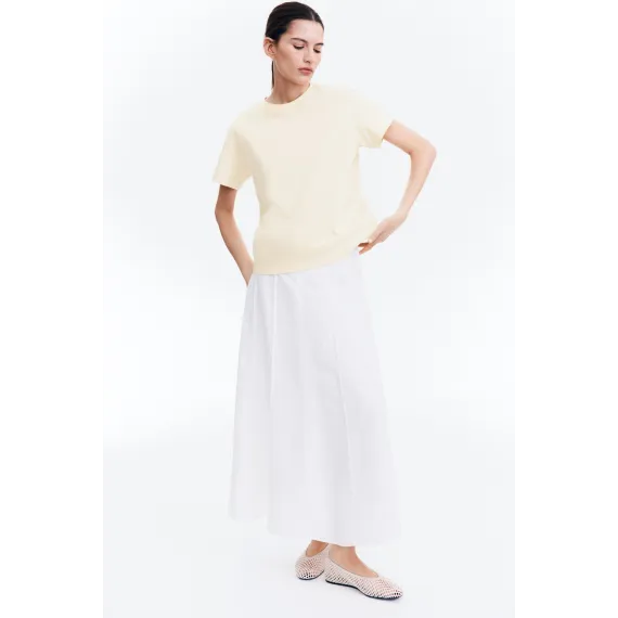 Футболка оверсайз хлопковая H&M, Reňk: Sary, Ölçeg: XL