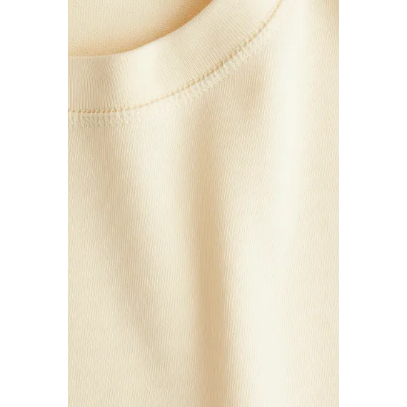 Футболка оверсайз хлопковая H&M, Цвет: Желтый, Размер: XS, изображение 4