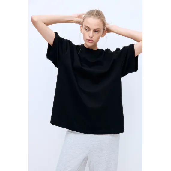Футболка оверсайз H&M, Цвет: Черный, Размер: XL, изображение 3
