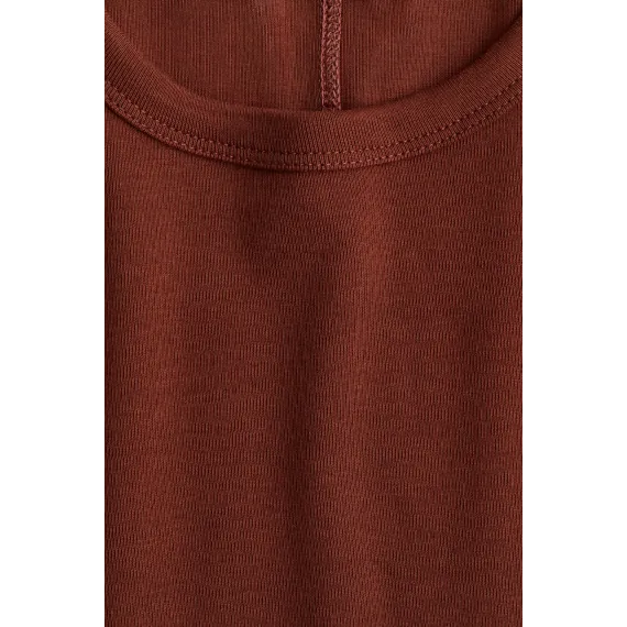 Футболка приталенная H&M, Цвет: Коричневый, Размер: M, изображение 4