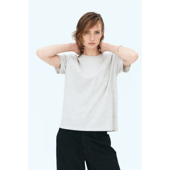 Футболка хлопковая H&M, Цвет: Серый, Размер: XXS, изображение 3