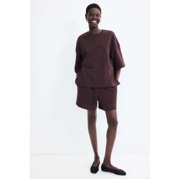 Свитшот короткий рукав H&M, Цвет: Коричневый, Размер: XS