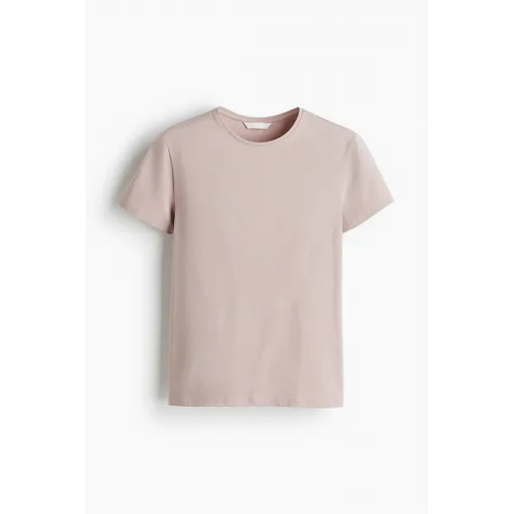 Футболка приталенная H&M, Цвет: Бежевый, Размер: XS, изображение 3