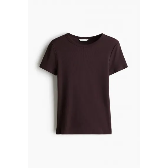 Футболка рибана H&M, Цвет: Коричневый, Размер: L, изображение 3