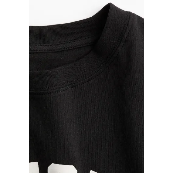 Футболка с принтом H&M, Цвет: Черный, Размер: S, изображение 2