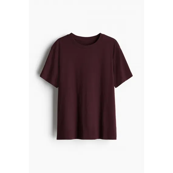 Футболка хлопковая H&M, Цвет: Бордовый, Размер: XS, изображение 5