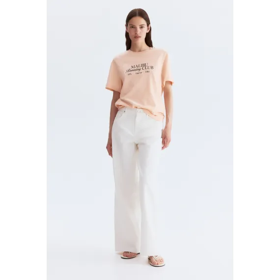 Футболка с принтом H&M, Цвет: Коралловый, Размер: XXS, изображение 2