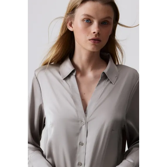 Блузка с V-образным вырезом H&M, Цвет: Серый, Размер: S