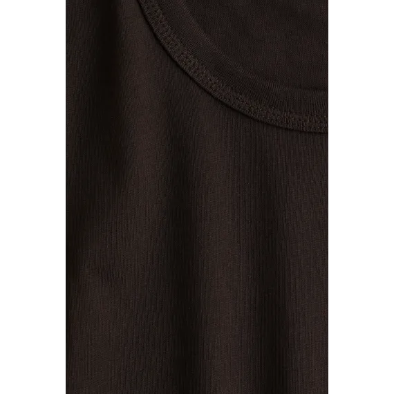 Футболка женская с круглым вырезом H&M, Цвет: Коричневый, Размер: XXL, изображение 8