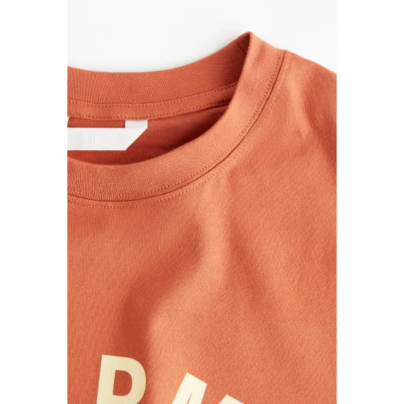 Футболка с принтом H&M, Цвет: Оранжевый, Размер: XXS, изображение 2