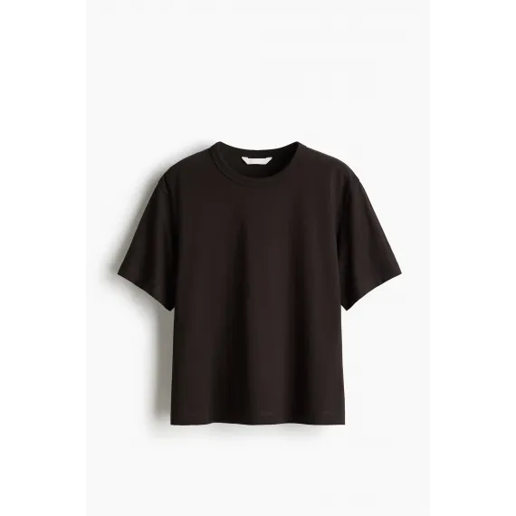 Футболка женская с круглым вырезом H&M, Цвет: Коричневый, Размер: XS, изображение 7