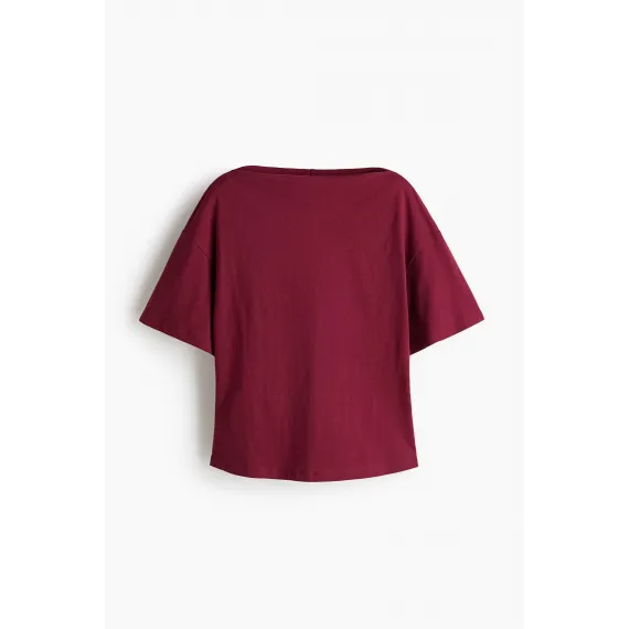 Верх с лодочкой и хлопком H&M, Цвет: Бордовый, Размер: XXS, изображение 7