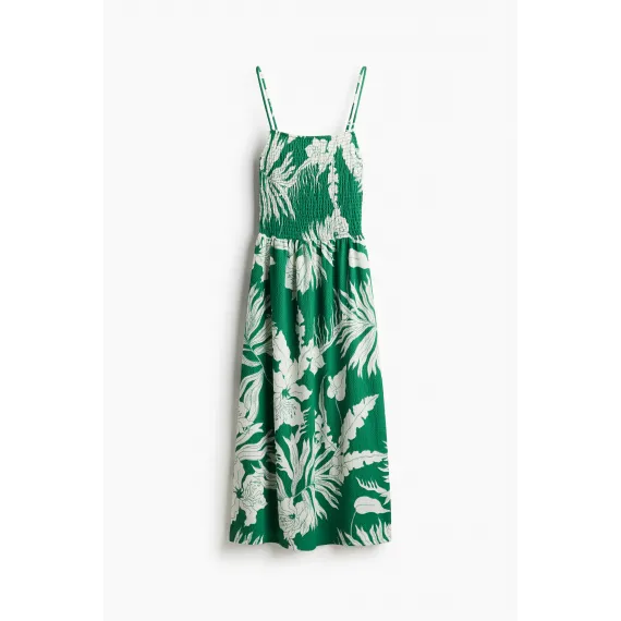 Платье с рюшами и бретелями H&M, Цвет: Зеленый, Размер: XS, изображение 5