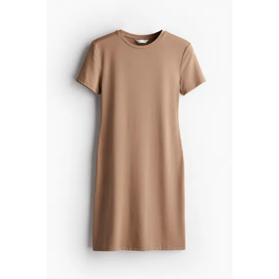 Платье футболка микрофибра H&M, Цвет: Бежевый, Размер: M - в интернет-магазине Туркменистана Wabrum Платье футболка микрофибра H&M, Цвет: Бежевый, Размер: M