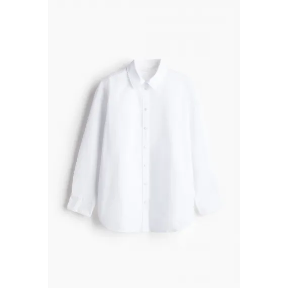 Рубашка Oxford H&M, Цвет: Белый, Размер: L, изображение 6