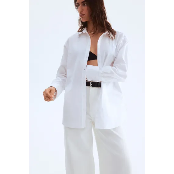 Рубашка Oxford H&M, Цвет: Белый, Размер: XS