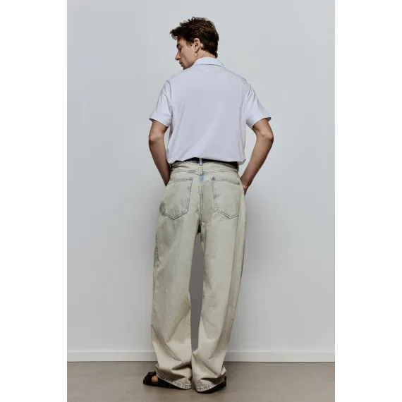 Футболка поло Slim Fit H&M, Цвет: Белый, Размер: XS, изображение 4
