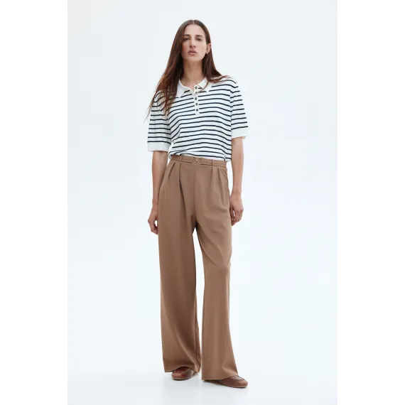 Брюки с деталями в виде завитков H&M, Цвет: Бежевый, Размер: S