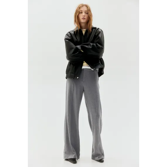 Брюки широкие элегантные H&M, Цвет: Серый, Размер: 48 - в интернет-магазине Туркменистана Wabrum Брюки широкие элегантные H&M, Цвет: Серый, Размер: 48