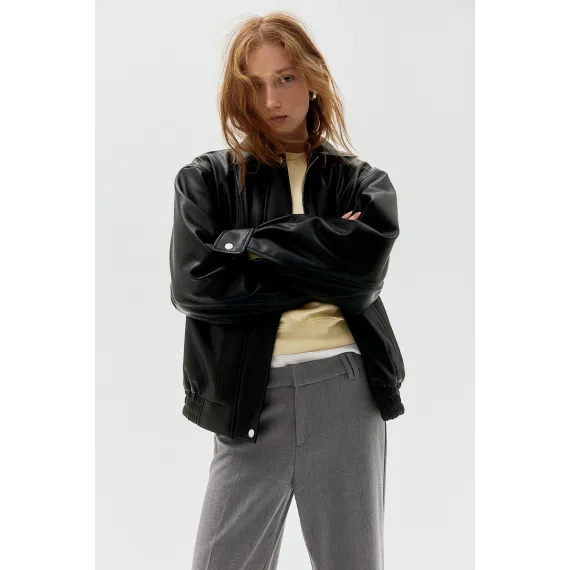 Брюки широкие элегантные H&M, Цвет: Серый, Размер: 34, изображение 2