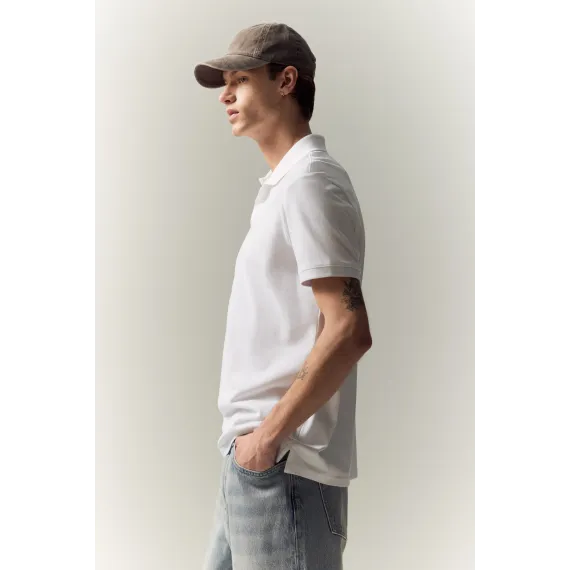 Футболка поло Regular Fit Pike H&M, Цвет: Белый, Размер: XL, изображение 8