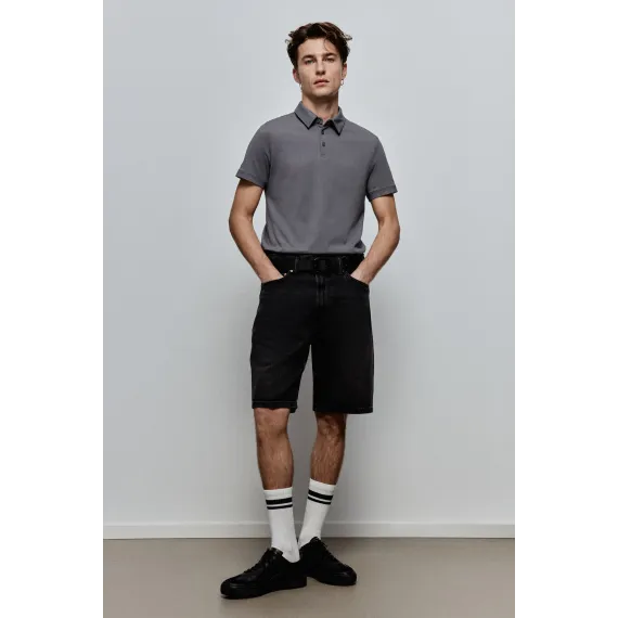 Футболка поло COOLMAX® Slim Fit H&M, Цвет: Серый, Размер: XS, изображение 2