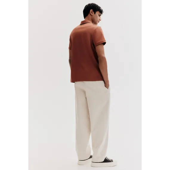 Футболка поло Slim Fit H&M, Цвет: Оранжевый, Размер: XS, изображение 5