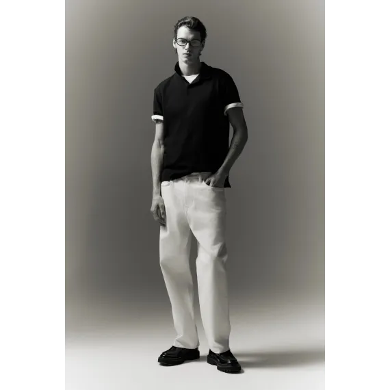 Футболка поло Regular Fit Pike H&M, Цвет: Черный, Размер: M, изображение 2