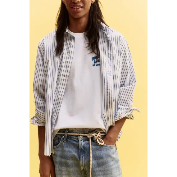 Футболка Loose Fit с принтом H&M, Цвет: Белый, Размер: XS, изображение 5