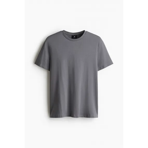 Футболка Regular Fit H&M, Цвет: Темно-серый, Размер: XS, изображение 8