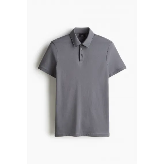 Футболка поло COOLMAX® Slim Fit H&M, Цвет: Серый, Размер: XS, изображение 8