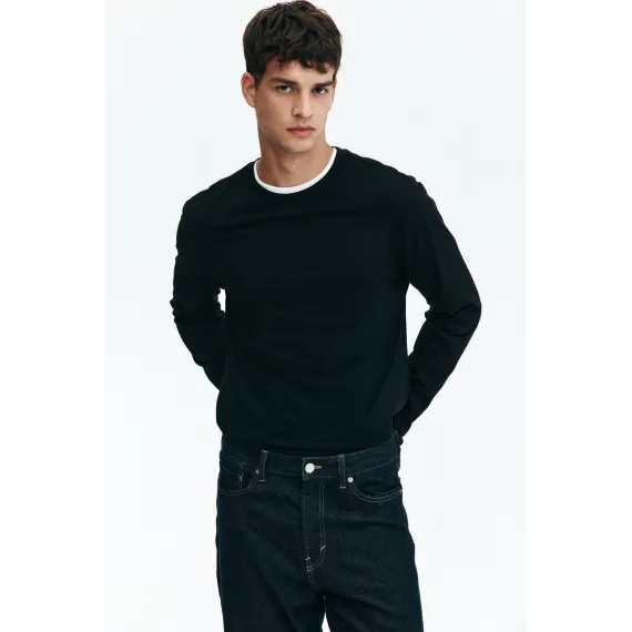 Верх джерси Regular Fit H&M, Цвет: Черный, Размер: XS