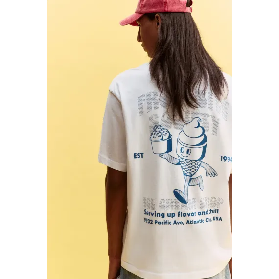 Футболка Loose Fit с принтом H&M, Цвет: Белый, Размер: XS, изображение 6