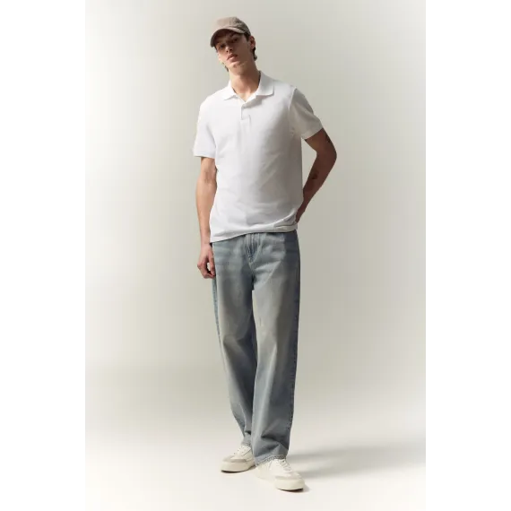 Футболка поло Regular Fit Pike H&M, Цвет: Белый, Размер: XS, изображение 5