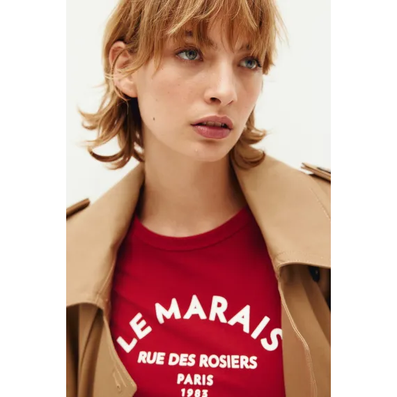 Футболка с принтом H&M, Цвет: Красный, Размер: L, изображение 6