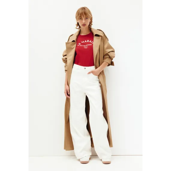 Футболка с принтом H&M, Цвет: Красный, Размер: M